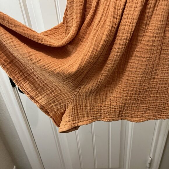 Arizona Jean Co Button Up Sleeveless Brushed Cotton Boho Lagenlook Romper Size M - Picture 11 of 12